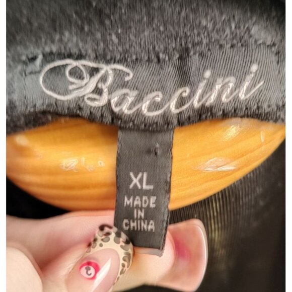 Baccini Women's Black Linen Blend Vest Jacket Size XL - Picture 5 of 5